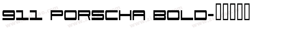 911 Porscha Bold字体转换